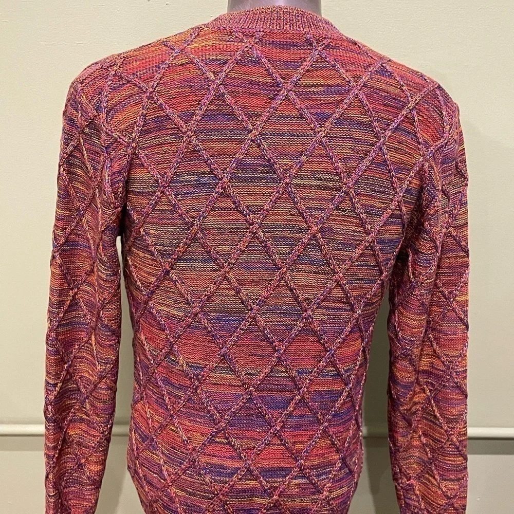 Lavane sweater crewneck knit rust diamond regular fit